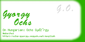 gyorgy ochs business card